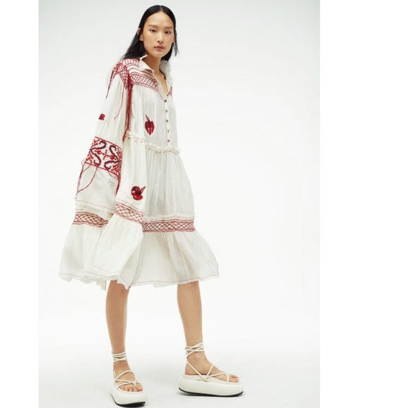 NEW LIMITED EDITION EMBROIDERED ZARA ATELIER DRESS - Picture 4 of 15
